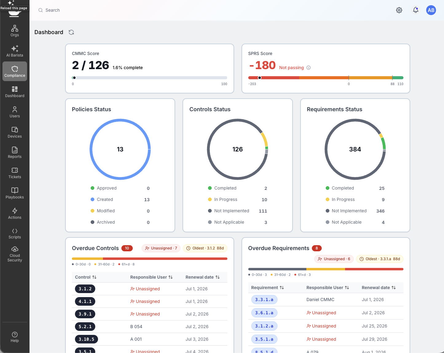 One Dashboard for Every Compliance Control